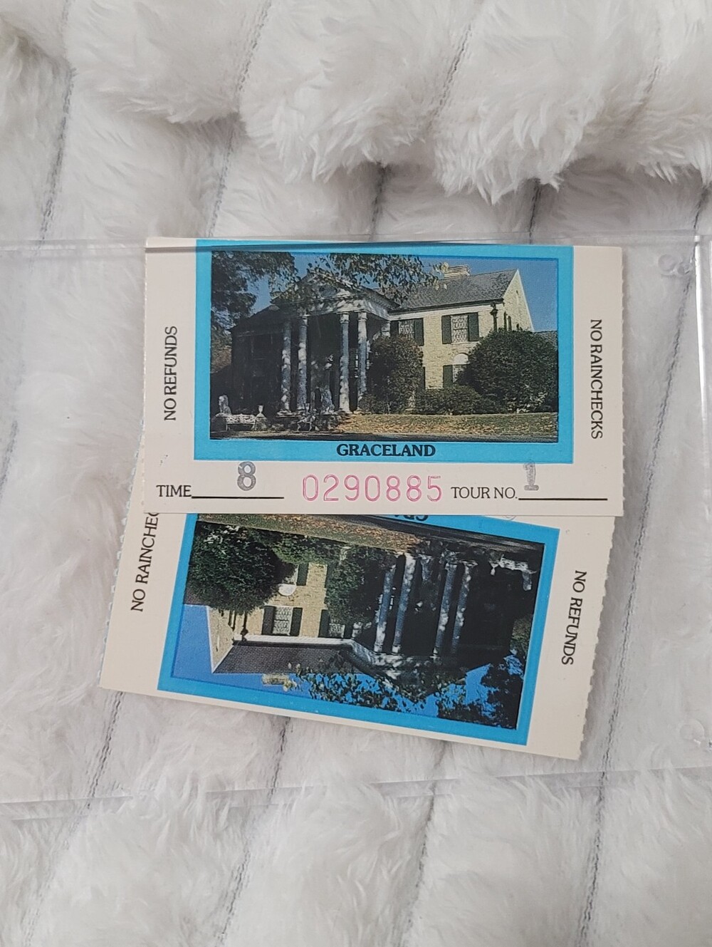 2 Vintage Elvis Presley Ticket Stub Graceland Mansion Tour